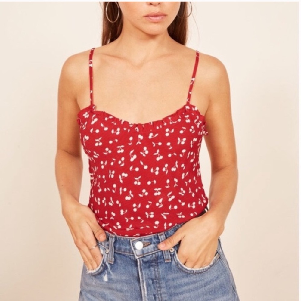 Reformation Cherry Tank Top